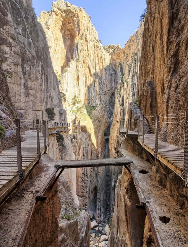 Caminito del Rey walkway in the Malaga region