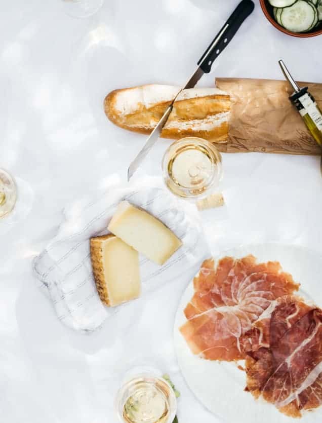 Traditional food with wine in Tarragona region