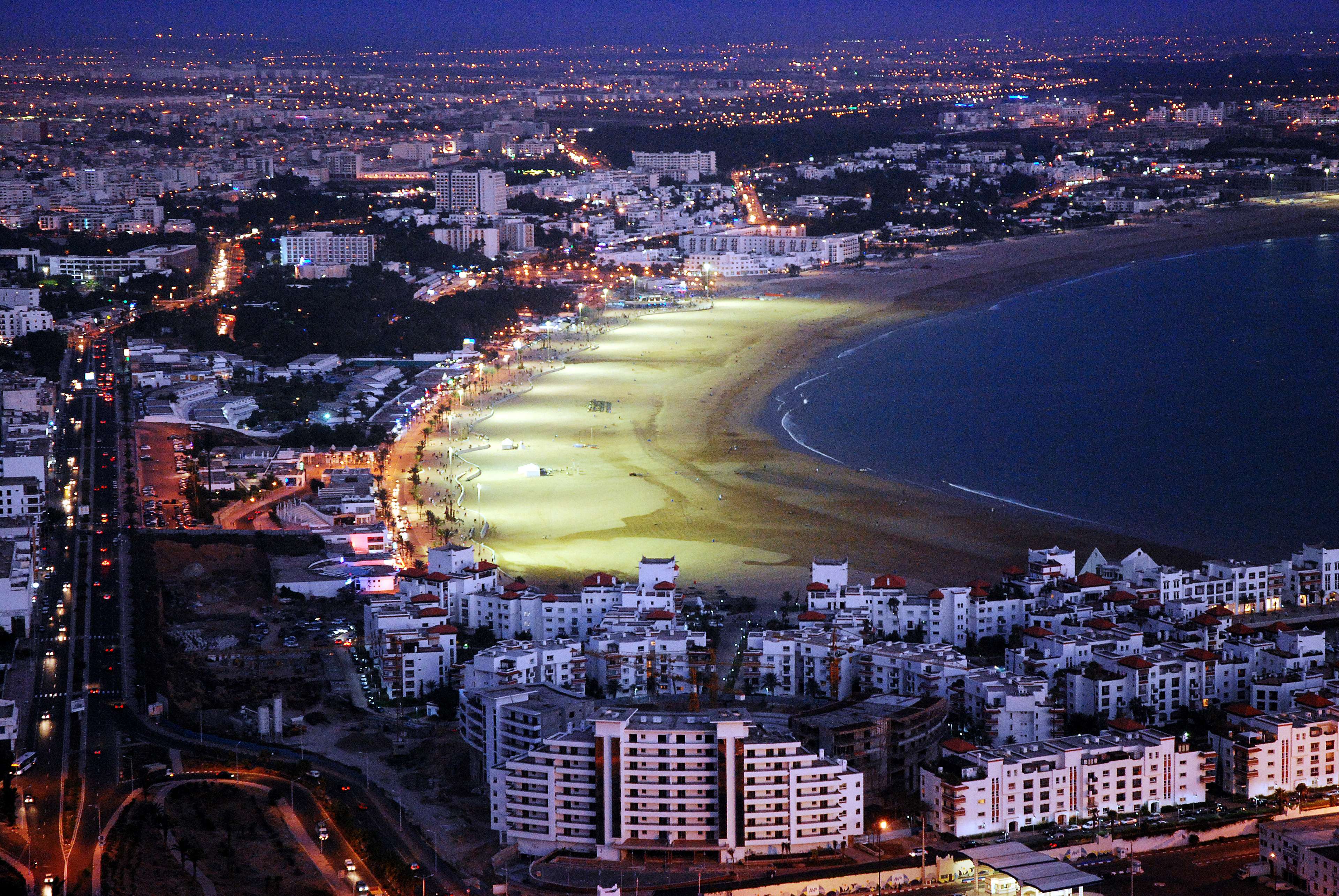 Agadir at night