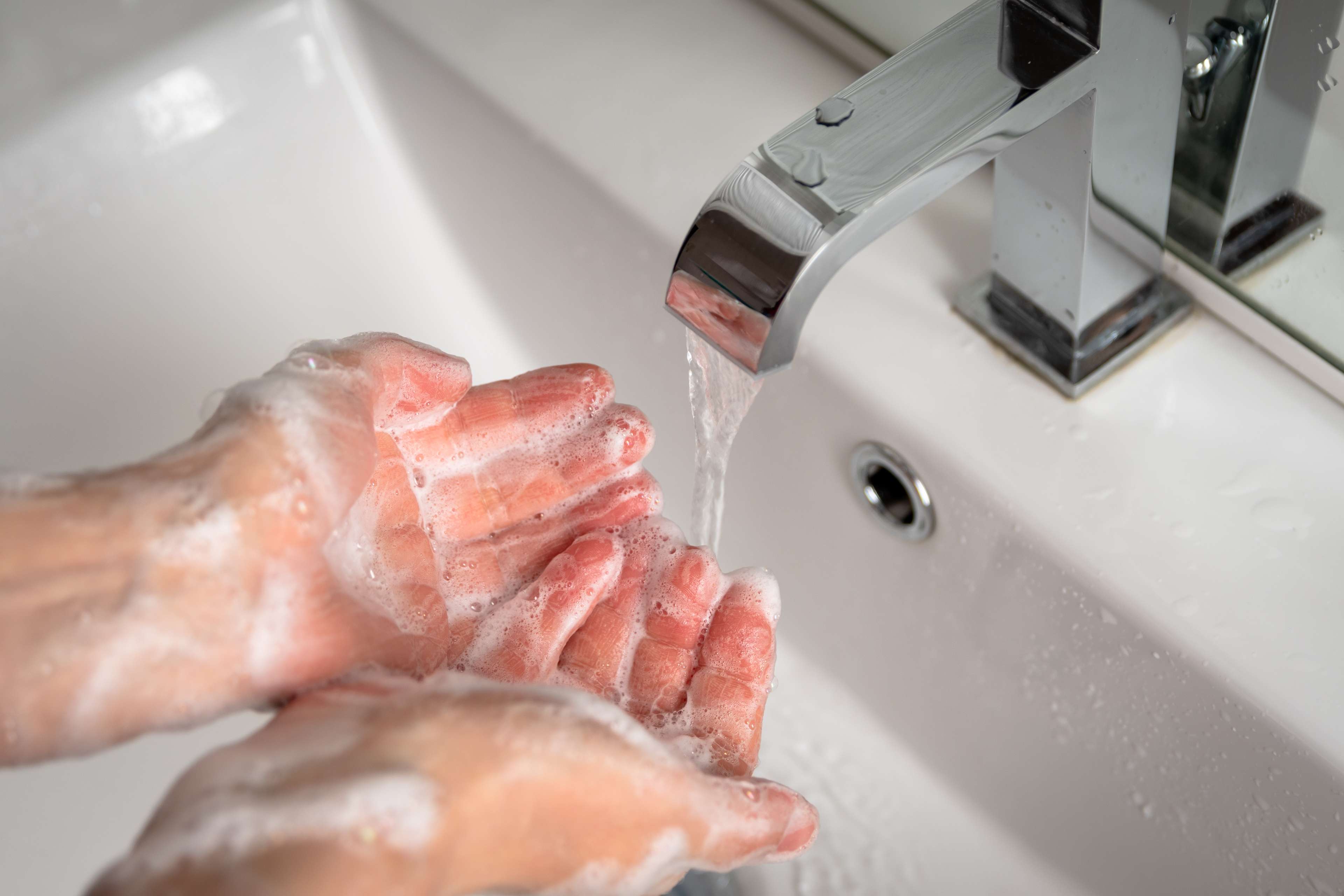 Hand Washing in toilets