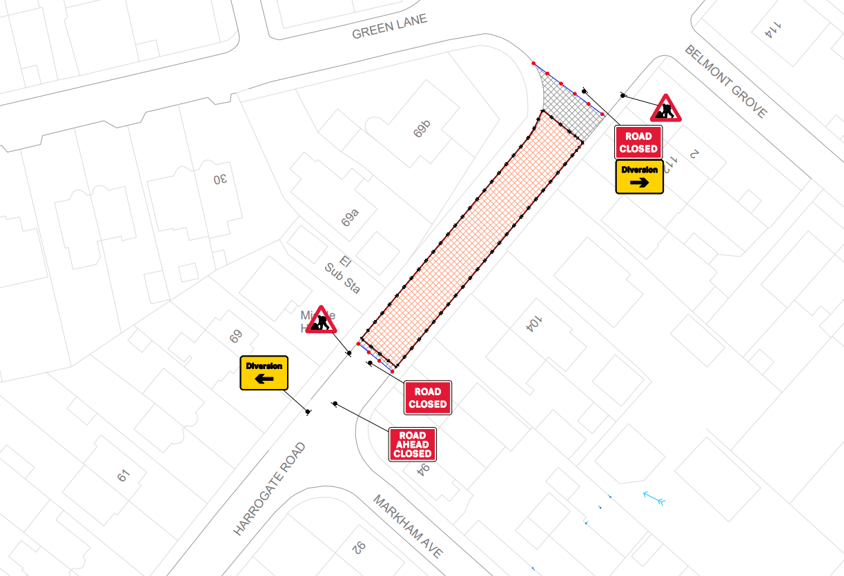 Harrogate road closure